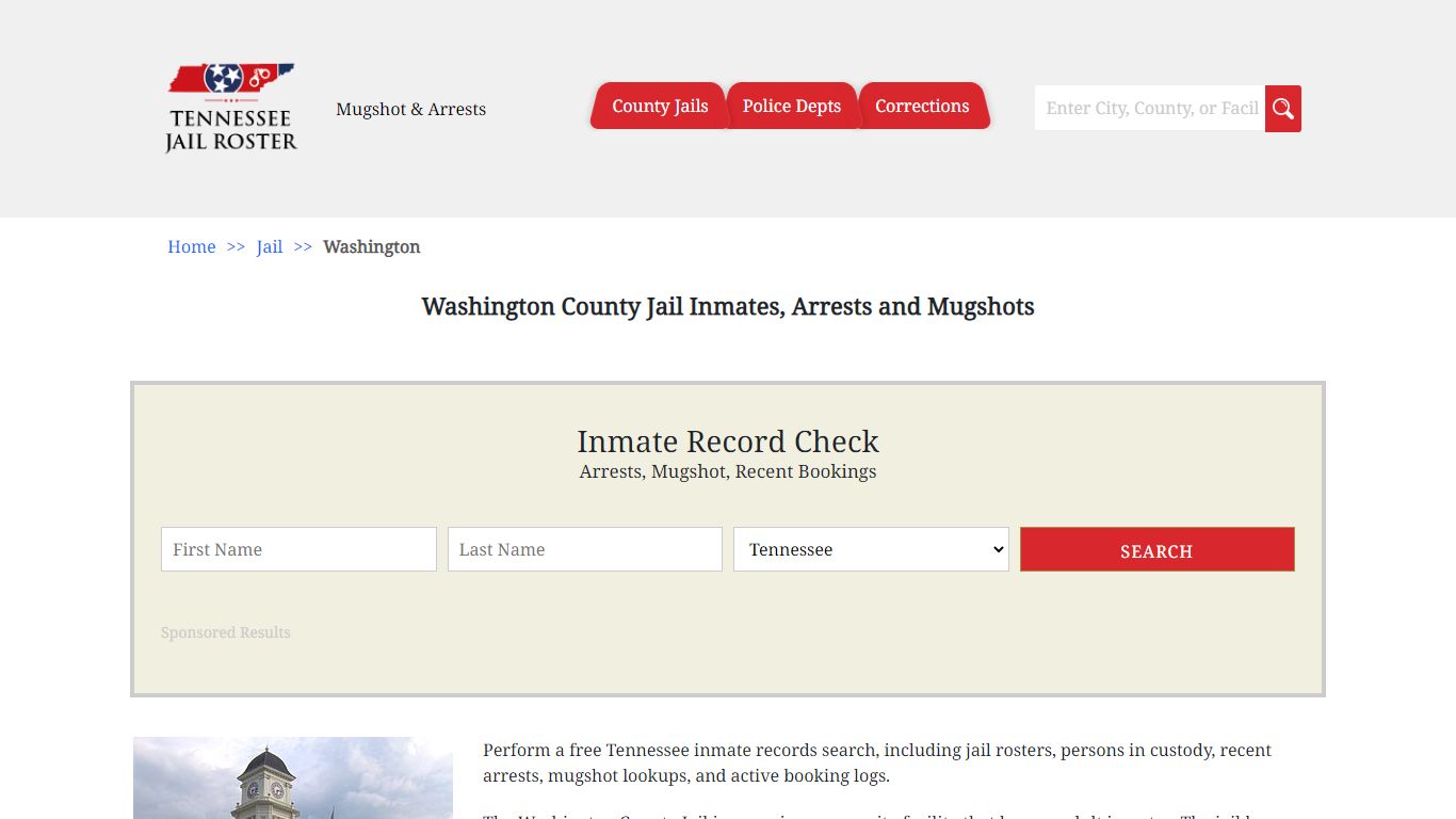 Washington County Jail Inmates, Arrests and Mugshots